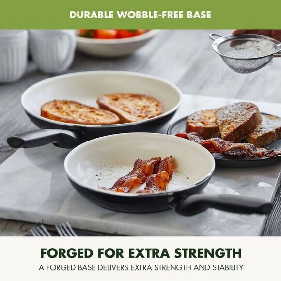 Open Box - GreenPan - 3pk Frypan Set - Black Black - Picture 5 of 7